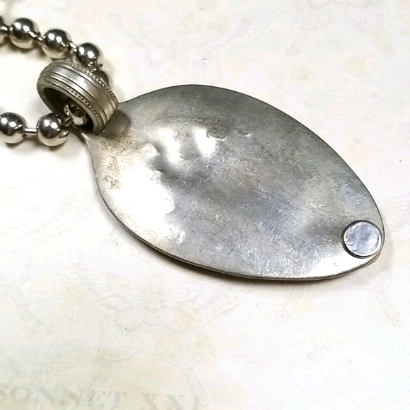 Hand Crafted Repurposed Vintage Spoon Ball Chain Necklace - Picture 8 of 16